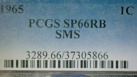 UNITED STATES--1965 PCGS SP66RB SMS MEMORIAL COPPER PENNY KM#201 PRICE REDUCED Cover