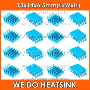 13x14x6.5mm Light Blue Alloy Heatsink For Raspberry Pi Banana Pi IC CPU RAM LAN - Picture 1 of 4