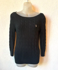 Suéter deportivo Ralph Lauren tejido con cable de algodón cuello redondo para mujer MEDIANO - Imagen 1 de 12