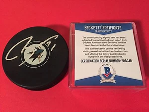 Martin Jones Sharks Hockey Signed Puck Auto Beckett BAS COA - Picture 1 of 2