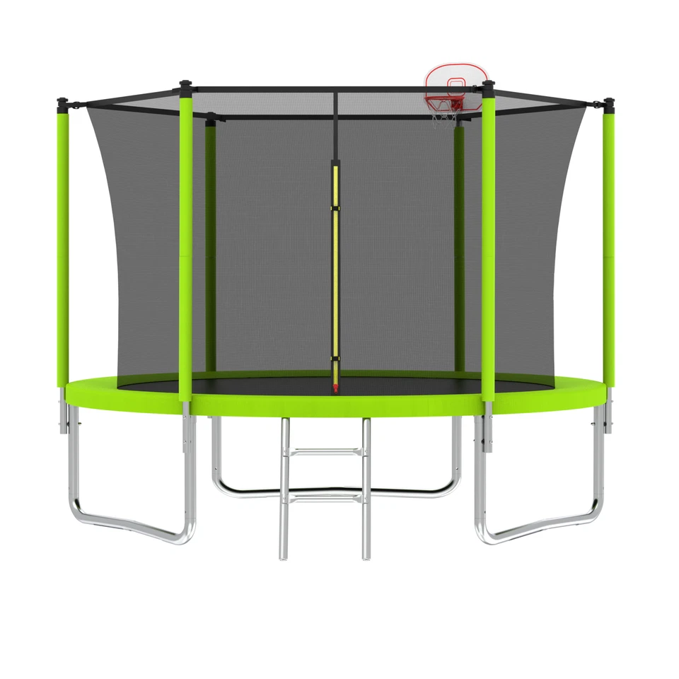 8FT Green Trampoline – Outdoor Recreational Trampoline for Kids & Families - Image 1 of 1