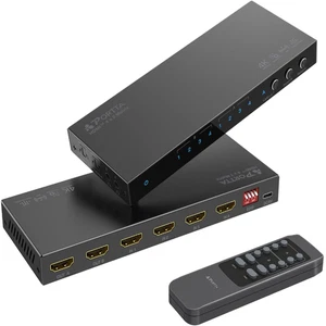 HDMI Matrix 4x2 4K 60Hz, PORTTA HDMI Switch Splitter 4 in 2 Out with Toslink ... - Bild 1 von 8