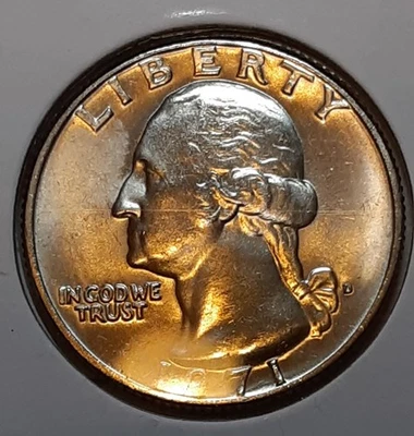 1971 Washington D Quarter - BU - Uncirculated - Image 1 of 3