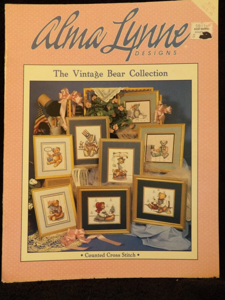 The Vintage Bear Collection Cross Stitch Leaflet from Alma Lynne Designs - Image 1 of 1