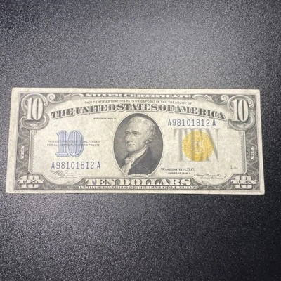 1934-A $10 North Africa WWII Emergency Issue Silver Certificate AA Series - Image 1 of 4