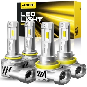 9005 H11 LED Headlight Super Bright Bulbs Kit 6500K White 10000LM High Low Beam - Picture 1 of 13