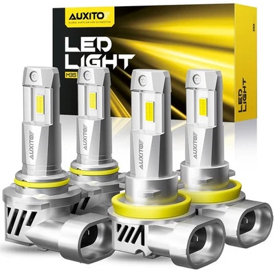 9005 H11 LED Headlight Super Bright Bulbs Kit 6500K White 10000LM High Low Beam - Image 1 of 4