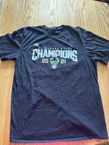 Sports Fan Milwaukee Bucks Champions 2021 Black Short Sleeve T-shirt Women’s L - Picture 1 of 4