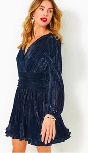 Lilly Pulitzer Jessamie Long Sleeve V-Neck Navy $258 Dress Size 6 NWT. - Picture 1 of 8