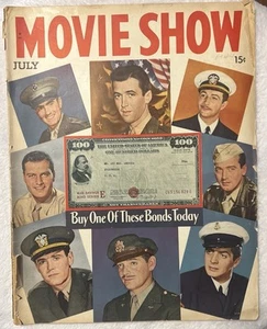 Movie show July 1944 Leading Men Of 1944 On Cover - Picture 1 of 16