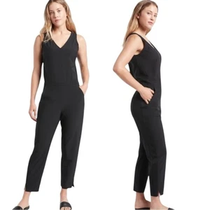 Athleta Brooklyn Sleeveless Jumpsuit size 4P in Black - Picture 1 of 8