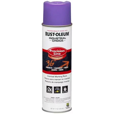 Rust-Oleum 1669838V Precision Line Marking Paint, Inverted, Fluorescent Purple, - Image 1 of 2