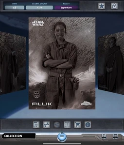 Topps Star Wars Card Trader 2025 BLACK & WHITE SHIMMER Chrome FILLIK - Bild 1 von 1