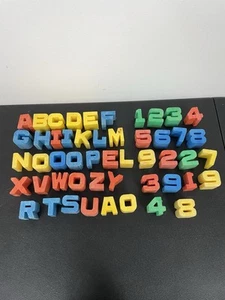 Mattel Tuff Stuff Letter Blocks Colorful Educational Alphabet & Numbers VTG - Picture 1 of 11