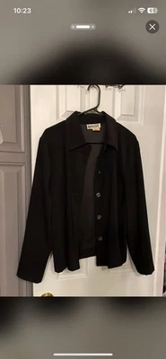 Chaqueta Blazer Briggs Negra Abotonada, Mediana, Estilo 8047 Foto 1 de 3