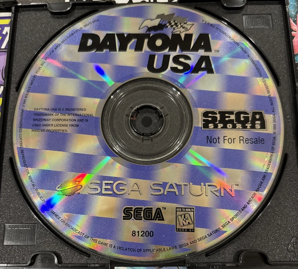 Daytona USA (Sega Saturn, 1995) Not For Resale, Disc Only! - Image 1 of 1