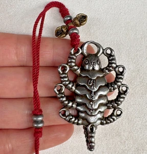 1.85" Old Chinese Tibetan Buddhism tiantie Scorpion Pendant amulet Set - Picture 1 of 6