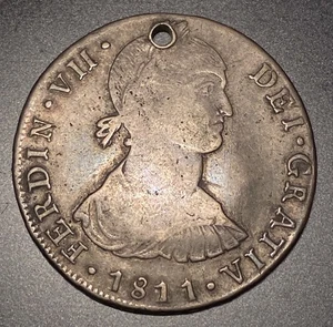 Peru Lima Mint 8 Reales 1811 JP Rare Imaginary Bust Early Colonial Coin Beauty $ - Bild 1 von 10