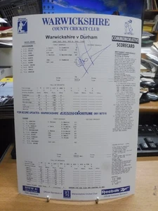 Brian Lara 501 Signed Commemorative Scorecard Warwickshire v Durham 1994 - Picture 1 of 2