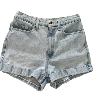 Pantaloncini jeans vita alta lavaggio leggero American Apparel taglia 30 - Foto 1 di 7
