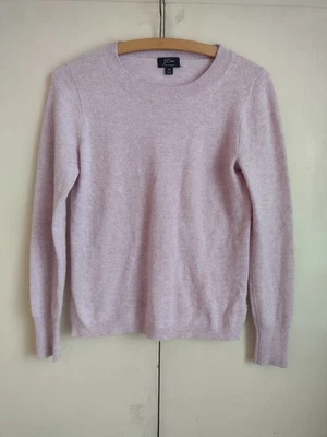 Suéter J.Crew XS Rosa Lavanda 100% Cachemira Cuello Redondo Pullover Manga Larga Foto 1 de 4