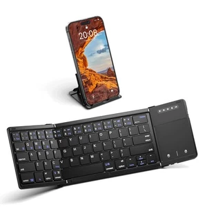 Foldable Bluetooth Keyboard, Portable Wireless Folding Keyboard with touchpad... - Picture 1 of 9
