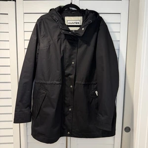 Chaqueta de Lluvia Hunter Original Algodón XXL Negra Con Capucha - Imagen 1 de 17