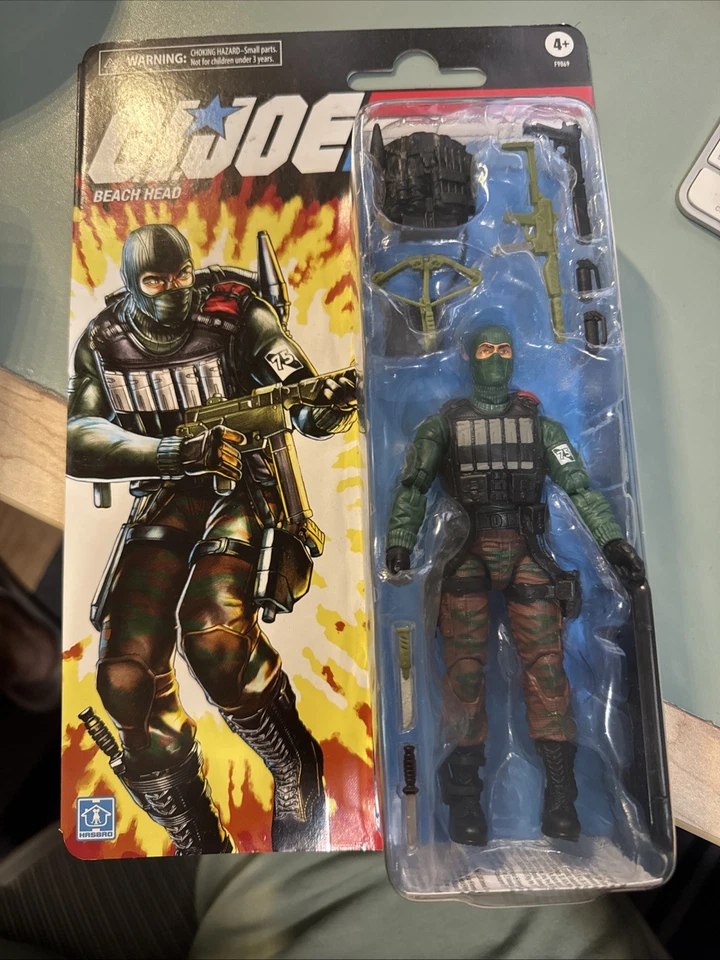 Boneco de ação GI JOE Classified Series 6" retrô cardback BEACH HEAD (NOVO) - Imagem 1 de 1
