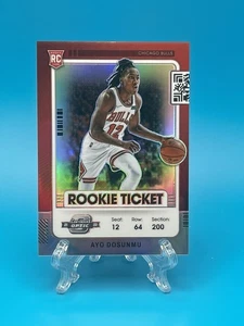 Boleto de novato óptico Panini Contenders 2021-22 Ayo Dosunmu #7 plateado (RC) - Imagen 1 de 2