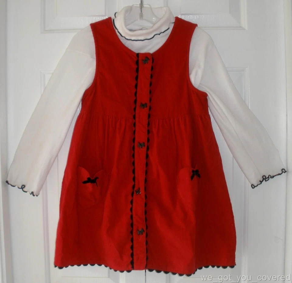 Conjunto Camisa de Vestir Samantha Says Niña Rojo Blanco Navidad Vacaciones Talla 6 Foto 1 de 1
