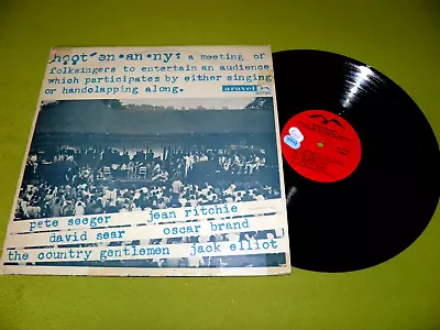 Pete Seeger / Jack Elliot - Hootenanny - RARE Israel Press 1964 LP Blue Print ! - Image 1 of 2