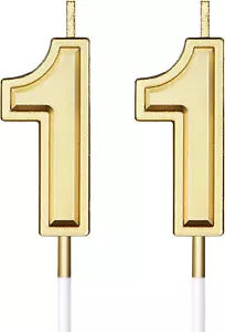 11Th Birthday Candles Cake Numeral Candles Happy Birthday Cake Candles Topper D - Picture 1 of 12
