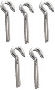 Crochet inox A4 Filetage M10 ( lot de 5 ) Pas à Droite Filetée - Foto 1 di 1
