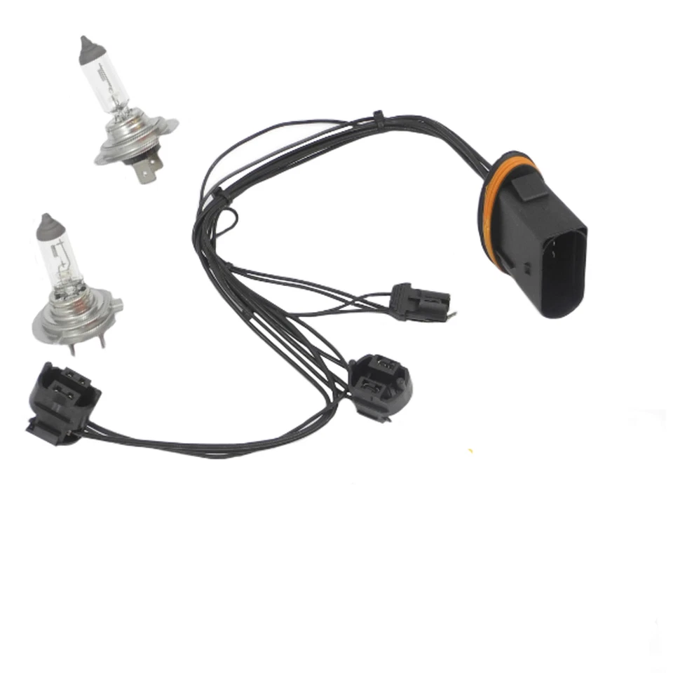 Arnés de cableado de faros y bombilla de faros H7 70W para LH RH Benz E350 E550 E63 Foto 1 de 1