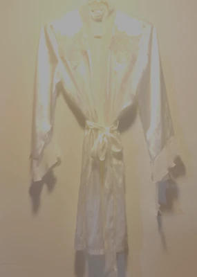 新娘 Linea Donatella 丝绸亮片串珠装饰长袍 带腰带 尺寸 L 全新 — 第 1/4 张图片