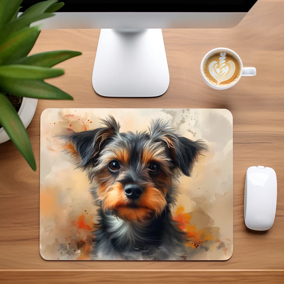 Yorkie Custom Non-Slip Neoprene Mouse Pad Home Office - Image 1 of 1
