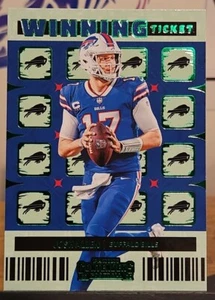 2022 Panini Contenders #WT-JAL Josh Allen Winning Ticket Green Buffalo Bills - Picture 1 of 10
