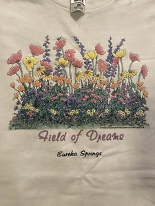 Camiseta Vintage Fruit Of The Loom Campo de Sueños Flores Jardín Blanca Adulto 2XL - Imagen 1 de 6