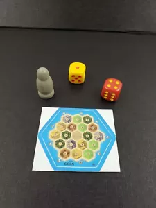 Settlers Of Catan Replacement Dice Robber and Bonus Sticker - Picture 1 of 1