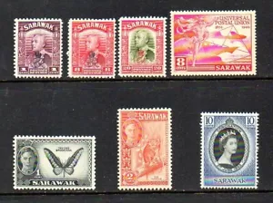 Sarawak Briefmarken - Scott #'s 159/196 - ungebraucht - Bild 1 von 1