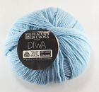 Écheveau Filtura Di Crosa Diva 100 % laine fil à doigts bleu Lt : tricot, crochet