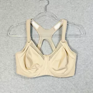 Athleta Womens Athletic Sports Bra Nude Beige Adjustable Straps Stretch Size 34D - Picture 1 of 13