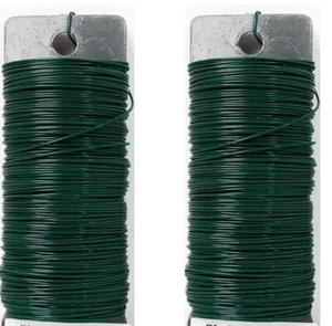 2.. 500 Total Feet Snare Trip Wire Green 26 Gauge Trip Alarm Camping Garden Bean - Picture 1 of 5