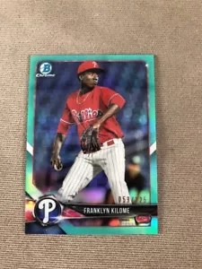 2018 Bowman Chrome Prospect Refractor Purple #BCP84 Franklyn Kilome /125 - Bild 1 von 1