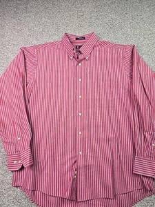 Chaps Shirt Mens 16.5 34/35 Striped Classic Fit Wrinkle Free Business Casual - Picture 1 of 13