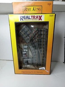 RAIL KING REAL TRAX MTH TRENO ELETTRICO 0-31 INTERRUTTORE MANO DESTRA 40-1004 - Foto 1 di 7