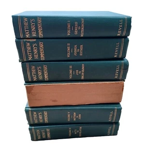 Matthew Henry's Commentary on the Whole Bible 6 Volume Set Fleming H Revell Co - Foto 1 di 15