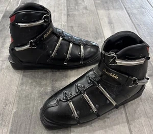 VINTAGE 1960s RAICHLE LEATHER SKI BOOTS SWITZERLAND PROP DISPLAY!!!! - Picture 1 of 10