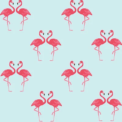 Flamingo Bird Printed Pink Wall Sticker Decal - Great Wallpaper Alternative - Image 1 of 2