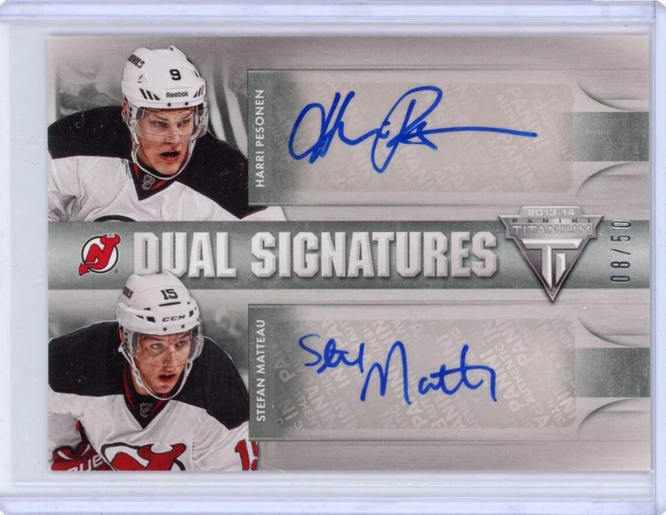 2013-14 Panini Titanium Rookie Dual Signatures H. Pesonen/S. Matteau /50 *S6388 - Image 1 of 1